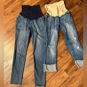 (2) Pairs of Indigo Blue Maternity Jeans